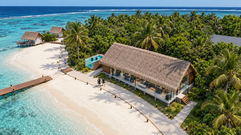 The dive centre by the west beach, next to the boat jetty