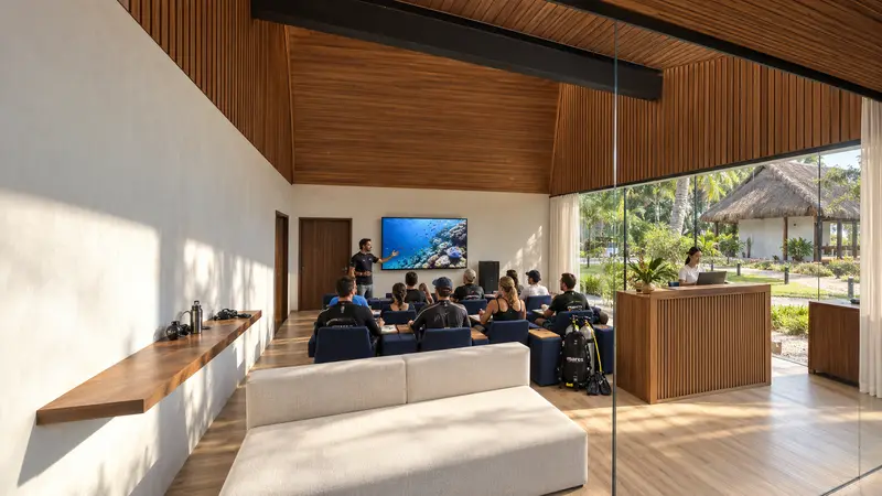 Reception and briefing room