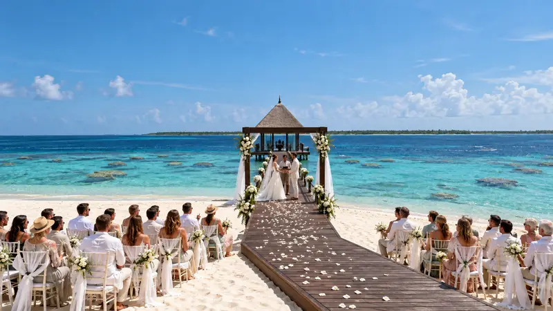 Daytime ceremony on the beach